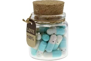 INFMETRY Letters in Capsule San Valentin Navidad Regalos Originales para Mujer Hombre Regalo Madre Ideas Gifts for Boyfriend Girlfriend Mom (25pcs Light Blue)
