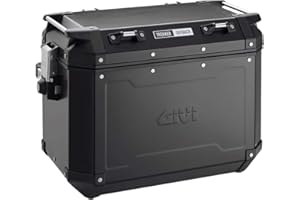 Givi OBK48BL Trekker Outback 48 Linkes Monokey Baúl Lateral de Aluminio, Color Negro, 48 litros, Carga Máxima 10 Kg