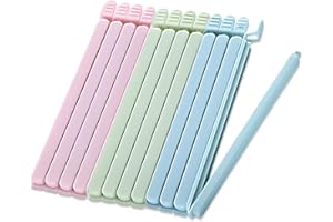 DYOUen 20cm 12 Stück Verschlussclips Beutel Verschlussklammern Groß Beutelverschlussclips für Küche Lebensmittel, Essen, Sandwich, Snacks, Kaffee Beutel (12)