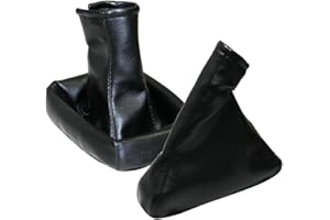 AERZETIX 35DG0017R0017G Cuffia Leva Cambio e Freno Pelle Sintetica Nero