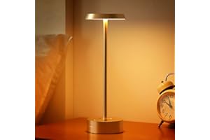 GOVSSING Battery Operated Table Lamps 4000mAh Rechargeable Lamp with Capacity Indicators, 3 Color Modes & Stepless Dimmable Desk Lamp, Timer & Memory Functions, USB-C LED Bedside Lamps
