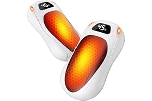 NAMOUK Calentador de Manos Recargable 2 en 1,6000mAh Calienta Manos Reutilizables de Bolsillo Magnético,Ultraligero/Ultrafino,12h+ Duración,35-55℃ Temperatura Ajustables,LCD,para Esquiar/Camping/Golf/Regalos