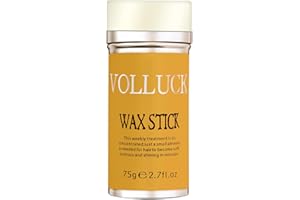 VOLLUCK Baton de cire pour Cheveux, Naturel Contrôle des bords Frizzies Hair Stick, Longue durée Stick Cheveux Produits Coiffants pour les Femmes les Hommes 75 g (1 Pack)