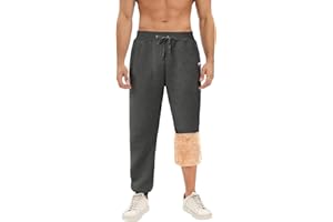 PASUDA Pantalon Polaire Homme Pantalon de Jogging Hiver Coton Ultra Chaud Pantalons de Sport Taille Élastique Coupe avec Poches Zippées Survêtement Sportwear Décontracté