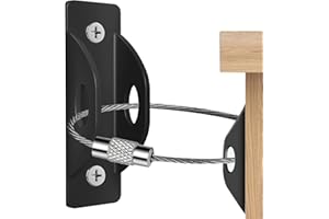 Cadriy Furniture Anchors (12 Pack) 2023 Upgraded Furniture Straps for Baby Proofing, Secure 420 Pound Furniture Prevent Falling Anti Tip Earthquake Straps for Child Safety, Black