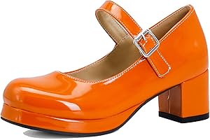 Vrupons Damskie eleganckie czółenka Mary Jane buty na wysokim obcasie