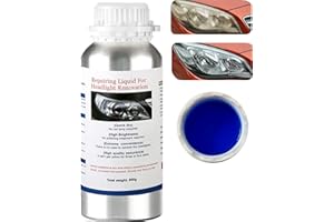 GHGUOLE 800g AutoScheinwerfer Reparaturflüssigkeit,Autoscheinwerfer Polierflüssigkeit&Reiniger,Nachfüllflasche für Scheinwerfer-Reparaturset,Autoscheinwerfer-Kratzer-Reparatur-Polierwerkzeug zum Vergilbt/Vage