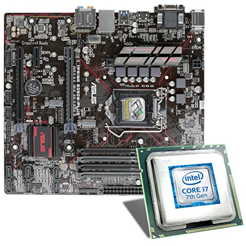 Intel Core i7-7700 / ASUS PRIME B250M-K Mainboard Bundle | CSL PC Aufrüstkit | Intel Core i7-7700 4x 3600 MHz, Intel HD Graphics 630, GigLAN, 7.1 Sound, USB 3.1 | Aufrüstset | PC Tuning Kit