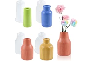EMOIEMO 4 Stück Vase Silikonform, Raysin Gießformen,DIY Vases Resin Formen,Vase Gießformen,Blumenvase Silikonformen,Handgefertigte Silikonform,Epoxidharz Formen Moulds Verwendet für Vasen,Stifthaltern