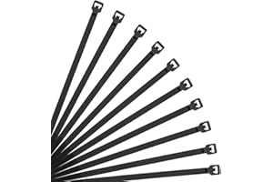 XINGO Pack de 500 Bridas de Plástico Premium Fuertes Industrial, Bridas de Plástico para Cables Multifunción para Uso Interior y Exterior, Gestión de Cables,Decoración (200mm x 3.6mm, Negro)