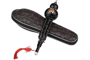 Hulusi,KOCAN Chinesisches traditionelles Instrument Hulusi Kürbis-Flöten-Flaschen-Kürbis-Silk C-Schlüssel Harz-Material mit chinesischem Knoten Tragetasche für Anfänger-musikalisches Geschenk
