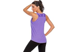 Nekosi Damen Yoga Fitness Tank Top Locker Mädchen Sportshirt Training Jogging Running Shirt Ärmelloses Mesh Zurück Sportbekleidung