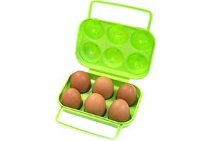 JOBERIO Camping Egg Carriers, Multi-Grids Folding Egg Carrier Holder, Egg Storage Box, Egg Container Box, Outdoor Camping Egg Box, Shockproof Egg Protector Tray, Eggs Slot Tray Holder Box for Outdoor, Camping