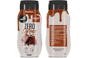 Quamtrax Nutrition - Sirope 0% Calorías - 330 ml - Sin azúcar, ideal para postres y batidos. (330, Chocolate)