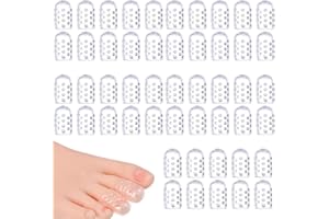 ZEPIQOR 50 Piezas Protector Dedos Pie Silicona, Protector Dedo Gordo Pie, Protector De Dedos De Los Pies, Protector Dedos Pie Transpirable para Ampollas, Callos y Callosidades