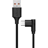 XONECT USB to Type-C ile Uyumlu iPhone ve Samsung ile Uyumlu Hızlı Şarj ve Data Kablosu 200 cm L Tipi Gaming (Siyah)