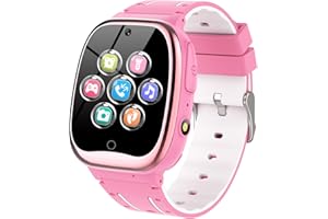 SEPDEK Kinder Smartwatch, Telefon Uhr Smartwatch Kinder mit Schrittzähler, Musik, 26 Spiele, Kamera, Anruf SOS, Wecker, Taschenlampe, Recorder, Kids Smartwatch für Jungen Mädchen 3-10 Jahre Geschenk Rose