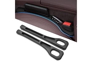 XLZJYIJ Autositz Lückenfüller, 2 Stück Autositz Gap Organizer Storage, Aufbewahrungsbox für Autositze, Universale Sitzlücken Stopper Organizer Verhinderung des Herunterfallens für Auto SUV LKW(Schwarz)