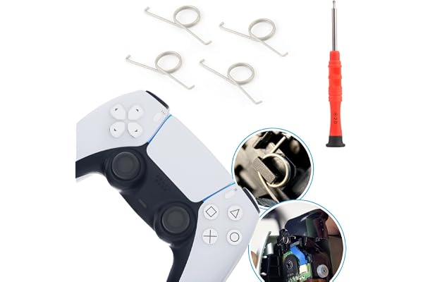 4 Piezas para PS5 Botón de Gatillo Resorte Metálico L2 R2 para Sony PlayStation 5 Resortes de Botones Reemplazo de Controlador