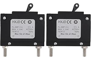 Fdit 2 Uds 23A Disyuntor Generador Disyuntor con Interruptor Pulsador Interruptor de Reinicio Manual para Generadores de Gasolina 230V