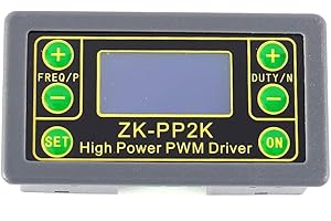 DONGKER ZK-PP2K Function Signal Generator, Pulse Frequency Generator 8A Driver Module LCD Pulse Frequency Cycle Module 1Hz-150KHz Motor Controller LCD Display