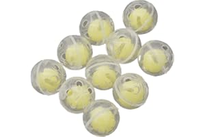 MEJOSER 20PCS Hochets Jouet 24mm Squeaker Plastique Jouet Bruit Maker Hochet Balles Blanches Rattle Hochets Jouets à Couinement Balle pour Chiens Chat DIY Hochet pour Couture Poupee (24mm--20PCS)