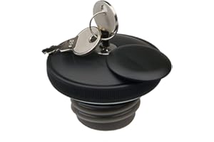 Iguana Custom Parts – Tappo serbatoio nero opaco con chiave, ventilato, adatto per Harley dal 1996 a oggi Sportster, Dyna, Softail o applicazioni Custom