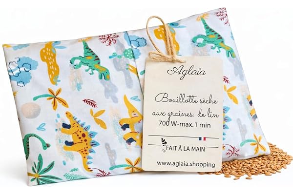 Bouillotte graines de Lin Enfant & Bébé - Coussin chauffant au micro-onde - Bouillotte sèche anti-colique- Fait à la main - Idée Cadeau - Cadeau Naissance- Cadeau noël- Hiboux bleus