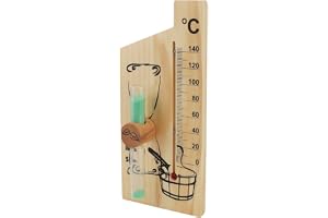 Mätare Sand Timer Bastu Termometer Timglas 15 Minuter Sand Timer Golden Wood 0 Till 140 Celsius Grad Temperatur Mätare Väggmonterad Bastu Tillbehör