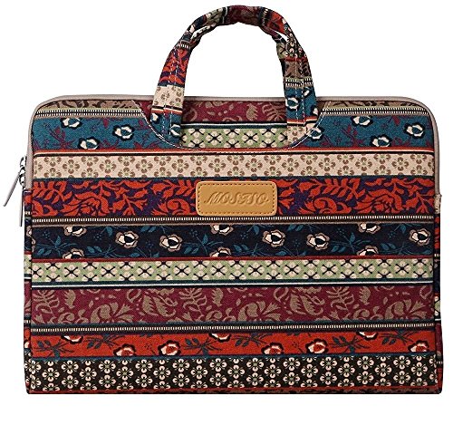MOSISO Bohemien Segeltuchstoff Hülle Sleeve Laptop Aktentasche für 15-15,6 Zoll MacBooks, Laptops Form: Mystischen Wald