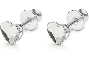 butterfly Filles Boucles D'oreilles Argent Vrai Vrais Swarovski Elements Coeur Emballage écologique Cadeau de Baptême