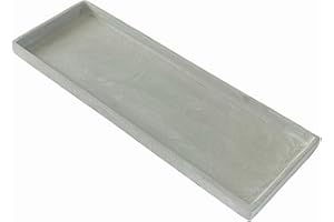 Dio Only For You Dekotablett, Dekoschale Betonoptik 45x15x2cm Grau. Polyresin, Schmuckschale, Moderne Schale, Steinoptik, Wohnaccessoire