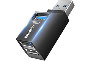 KiWiBiRD Mini USB Hub z 3 portami (1x USB 3.0, 2x USB2.0), adapter rozszerzający USB, kompatybilny z laptopem, MacBookiem, komputerem, pendrive'em, drukarką, klawiaturą, myszką