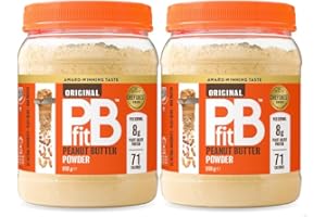 TUDOR PBfit – Poudre de beurre d'arachide – Sans gluten, riche en protéines, 87 % de matières grasses en moins, beurre de noix naturel – Beurre d'arachide en poudre à partir de véritables cacahuètes