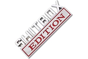 Botiniv 3D SHITBOX Autoaufkleber, Shitbox Edition Abzeichen, ABS Shitbox Emblem, große Größe Auto Aufkleber, Auto Heckseitenaufkleber Zubehör, geeignet für LKWs, Autos, 6.9x1.5in