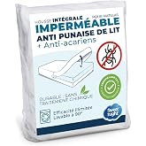 SWEET NIGHT Integral Waterproof Mattress Cover 90 x 190 cm | Anti-Bed Bug and Anti-Dust Mite | Renew Mattress | Zip Closure |