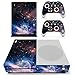 Produktbild Stillshine Xbox ONE S Design Folie Vinyl Aufkleber Skin für Konsole + 2 Controller + Kamera Sticker Set (Starry Blue-Red)