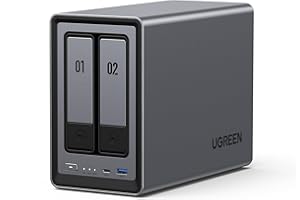 ‎UGREEN UGREEN NASync DXP2800 2-Bay NAS Server, Intel N100 Quad-Core, 8GB DDR5, 2,5GbE LAN, 2×M.2 NVMe-Steckplätze, 4K HDMI, Kompatibel mit Drittanbieter NAS Festplatten/HDD für Heim & Büro (Diskless)