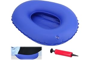 Tissting Padella Medica Gonfiabile, Ergonomica e Stabile con Cuscini Gonfiabili, Vasino Portatile in Materiale PU, Facile da Riporre e Trasportare per Anziani e Pazienti Costretti a Letto