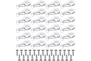 MZHICH 25 Pcs Glass Retainer Clips Kit Glass Panel Clip Clear Mirror Clips for Window Dressing Hardware Replacement Fixing Glass Cabinet Doors