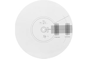 MAYRECORDS Acrylic Turntable Phonograph Cartridge Anti Slip Mat LP Record Calibration Plate Alignment Protractor Mat Phonograph Cartridge Alignment Tool for Turntable Accessories White