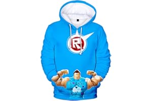 MINIDORA Ragazzi Felpa con Cappuccio Roblox Gioco Felpa Stampata per Bambini Magliette Casual con Cappuccio Manica Lunga