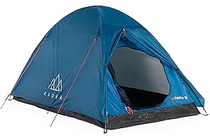 KADVA Tente de Camping Festa 2-200 x 120 x 105 cm - pour 2 Personnes - avec moustiquaire - Armature en Fibre de Verre imperméable légère et Robuste - Idéale pour Le Camping et la randonnée