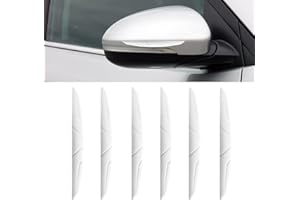 FANNAS 6 Piezas Protector de Puerta de Coche,Blanco Tira Protectora de Borde Puerta Tiras de Protección Anticolisión para Puerta Pegatinas Puerta de Vehículo,Ideal para Evitar Arañazos y Golpes