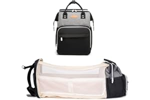 ANKÖMMLING Multifunktionaler Mama-Rucksack, Wasserdichter Wickelrucksack mit großem Fassungsvermögen mit Wickelunterlage, Kinderwagengurten und USB-Anschluss, Wickeltasche für Mama und Papa