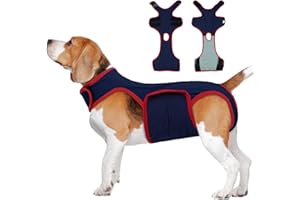LeLePet Dog Surgery Recovery Suit, Post Surgery Dog Suit for Male and Female, Adjustable Medical Recovery Suit for Dogs After Surgery, Soft Dog Surgical Suit for Wound Protection, Blue XL