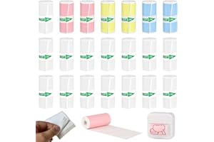 SVALOR 21 Rollen Thermopapier Selbstklebend, 57mm x 25mm x 3m Mini Drucker Aufkleber, Bunt Thermorollen Thermal Pinter Papier für kinderkamera, Sofortbildkameras Bedruckbarer Aufkleber - für Fotos, Notizen