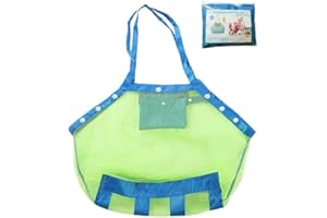 COOLGO Grande Borsa da Spiaggia in Rete per Viaggio,Mare,Piscina,Barca, Sabbia Via Organizzatore per Giocattolo Bambini Portatile Sacchetto(Blu)