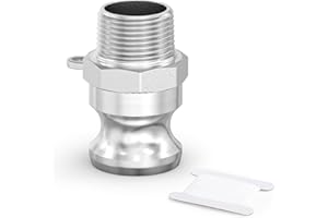 ERGAOBOY 1 pezzi di raccordi Camlock di tipo F, 1” BSP 304 in acciaio inox Cam e scanalatura raccordo per acqua carburante aria