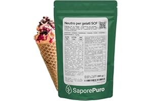 Saporepuro NEUTRO STABILIZZANTE per Gelati e Sorbetti 250 gr con Tara e Farina di Guar